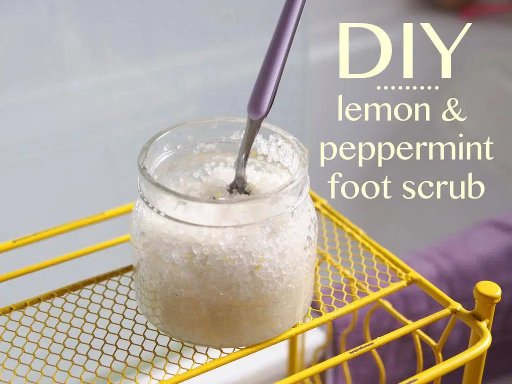 DIY Lemon And Peppermint Foot Scrub