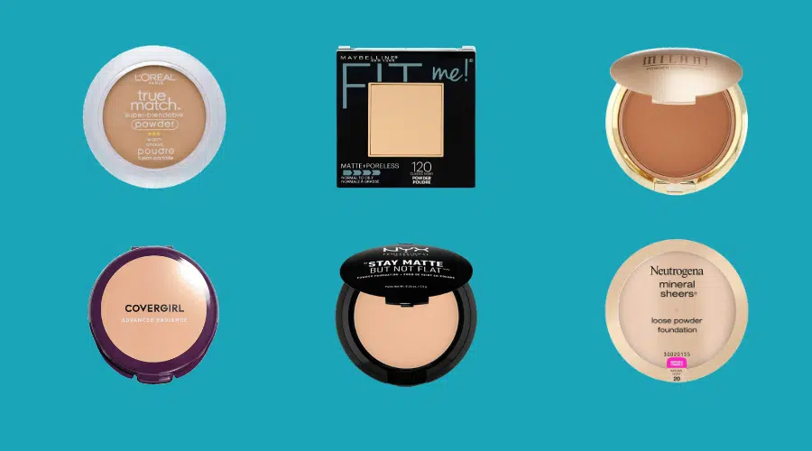 six powder foundations that can be bought at a drugstore