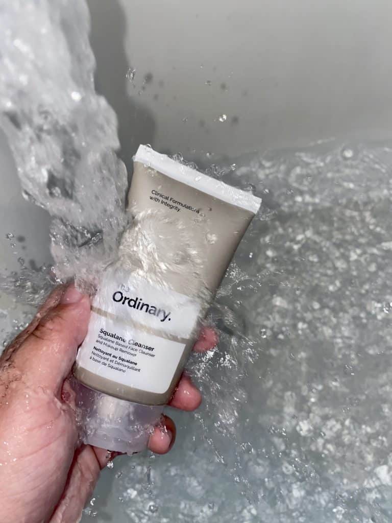 The Ordinary Squalane Cleanser Under Water