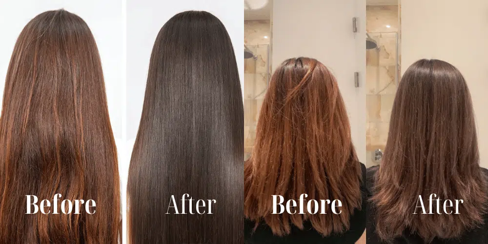 Before and After toning shampoo
